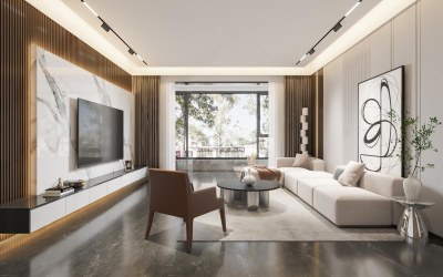 现代客餐厅3D模型下载